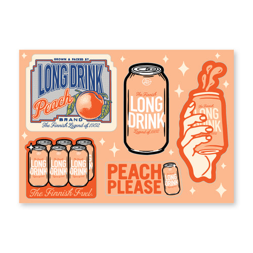 Peach Sticker Sheet